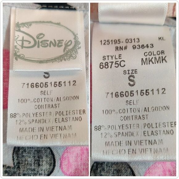 Disney Mickey V-neck knit panel medical scrubs shirts S - Picture 10 of 10